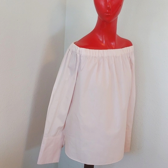 Zara Women Boatneck Pink Cotton Top in Medium - Picture 3 of 14